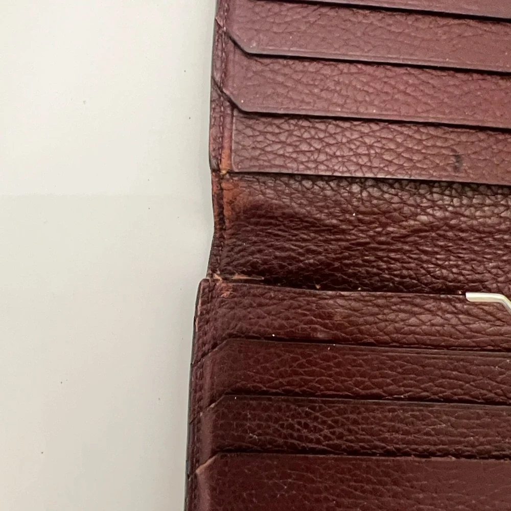 🔥Cartier🔥👠💍Vintage Beautiful Dark Leather Wallet